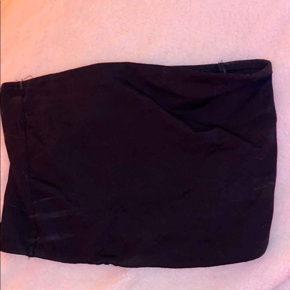 black trendy tube top